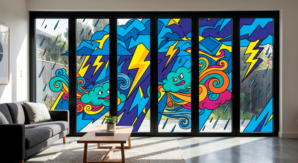 Bifold doors in bad weather
