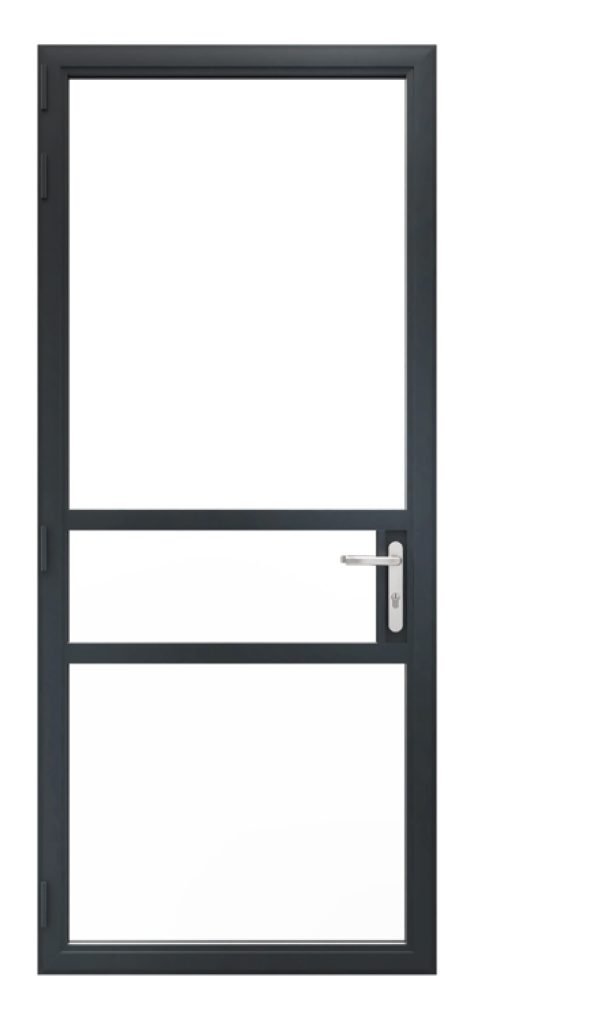 Slim aluminium frame single door