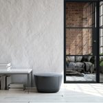 Slim frame interior door